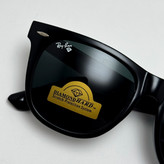 عینک آفتابی ریبن ویفرر شیشه سنگ مشکی براق به همراه پک کامل ریبن Rayban WAYFARER RB 2140 سایز 54
