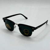 عینک آفتابی کلاب مستر ریبن rayban شیشه سنگ مشکی فریم نقره ای به همراه پک کامل RB 3016