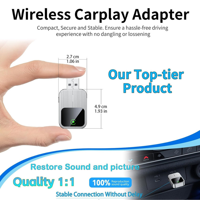 کارپلی و اندروید اتو مدل 2in1 Carplay/Android Auto k2