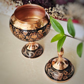 شکلات خوری مسی مدل الماس تراش ارتفاع29/5 به همراه جعبه فانتزی