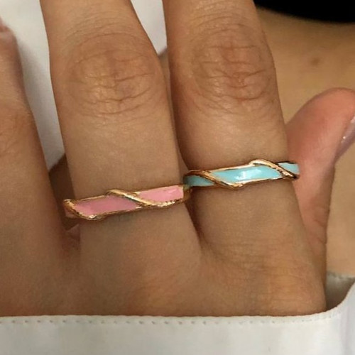 انگشتر زنانه میناکاری شده طرح ماری فری سایز Freesize رنگ کاملا ثابت کد sm (پس کرایه)