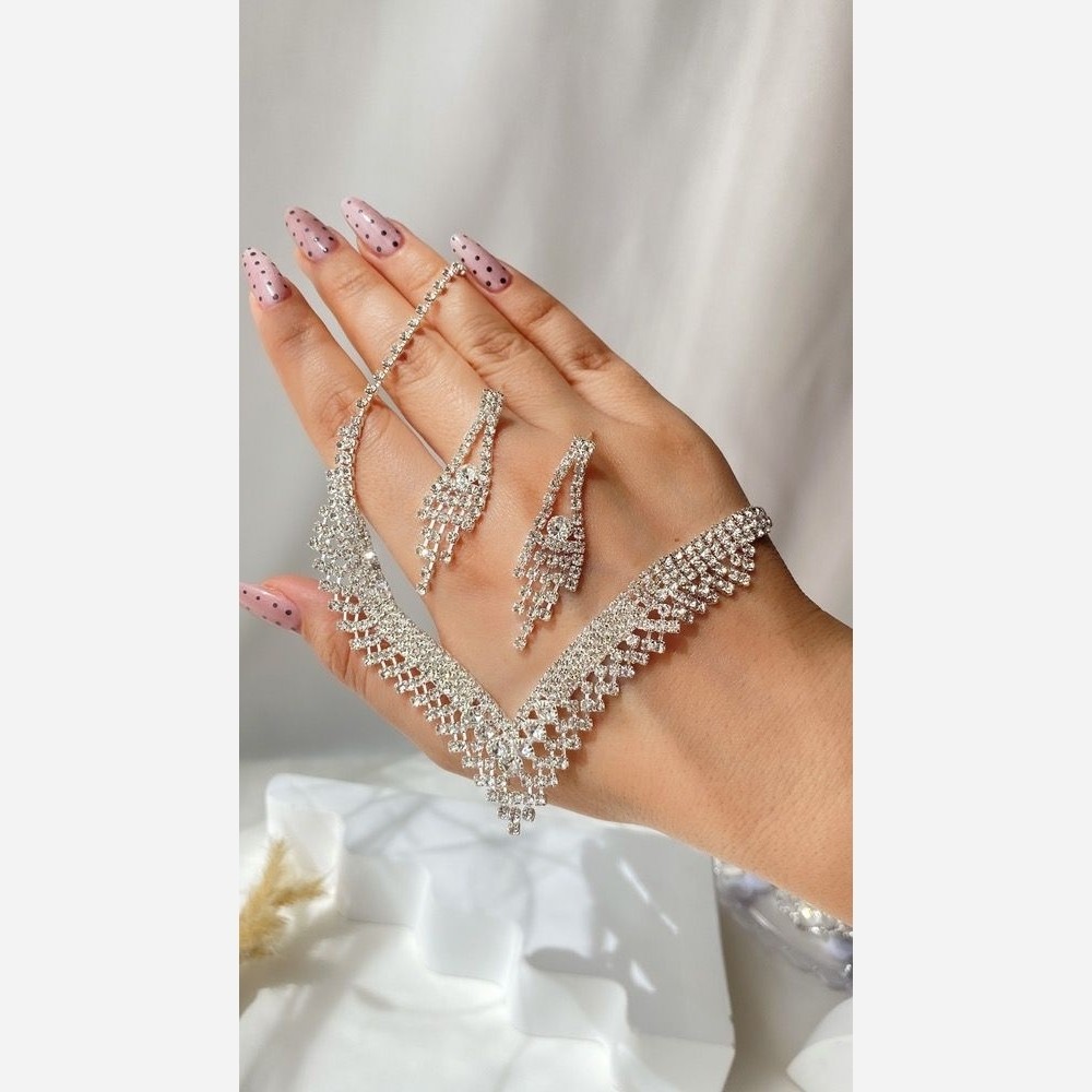 نیمست مجلسی جواهری زنانه آبکاری رادیوم شده