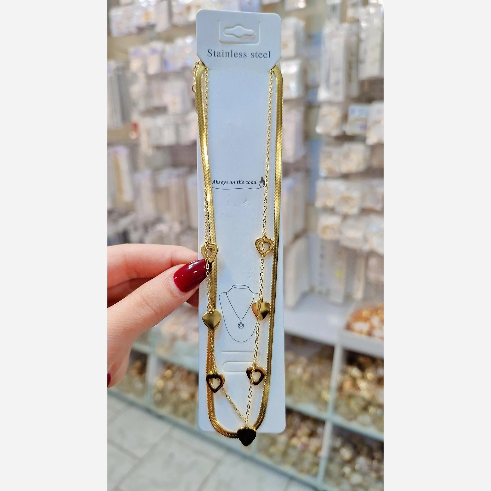 بدلیجات گردنبند زنانه رنگ ثابت مارک استیل