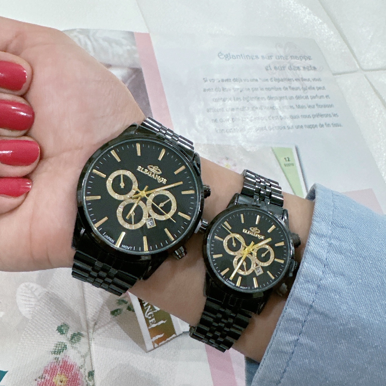 ساعت زنانه و مردانه مارک الگانس ELEGANCE تاریخ دار قیمت تک ارسال رایگان