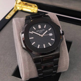 ساعت مردانه هایکپی مارک فیلیپ PATEK PHILIPPE موتور ژاپن فول استیل رنگبندی مشکی و نقره ای رزگلد ارسال رایگان