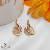 گوشواره رنگ ثابت ژوپینگ آبکاری طلا 1140