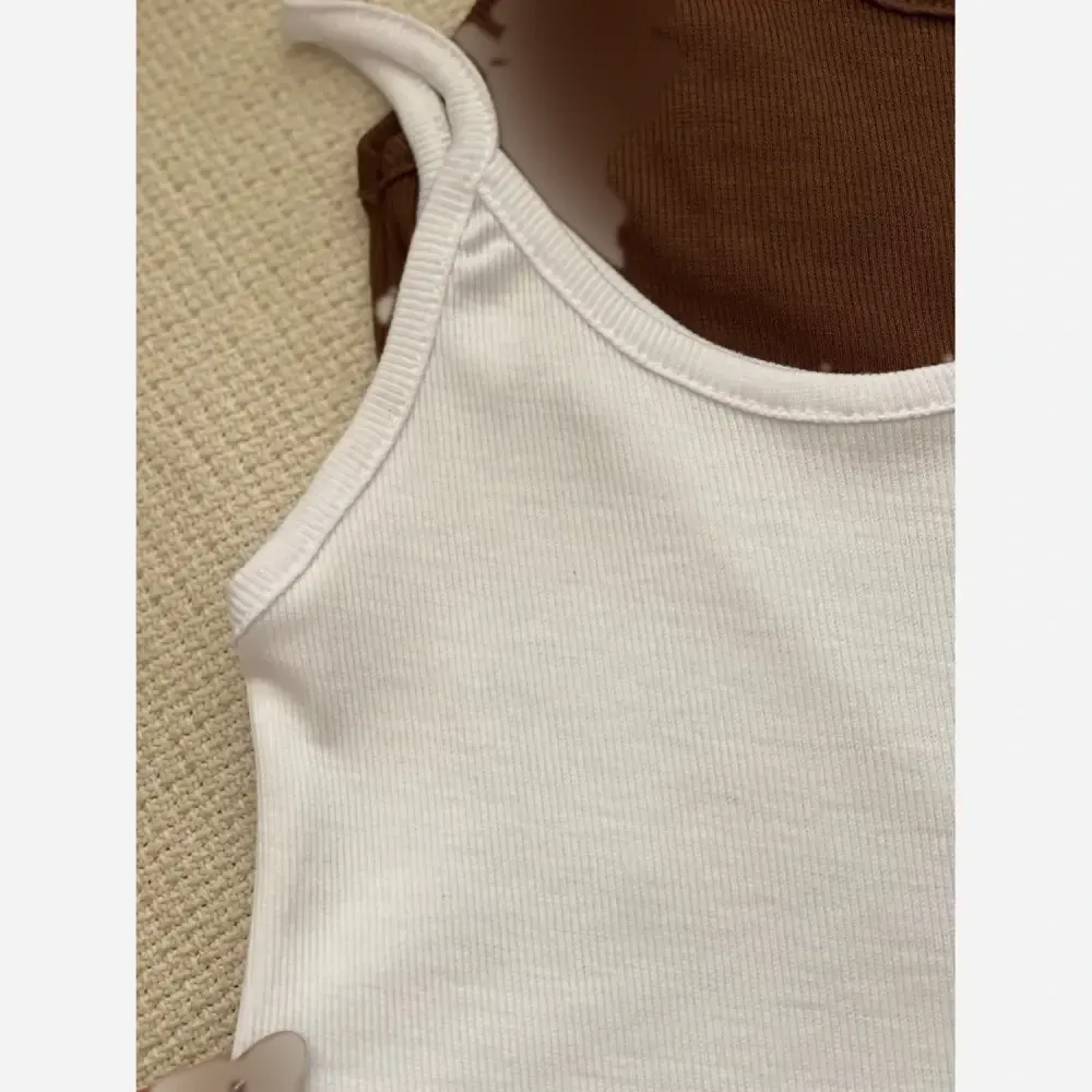 تاپ دوبندی ساده زنانه جنس فانریپ فری سایز رنگی
