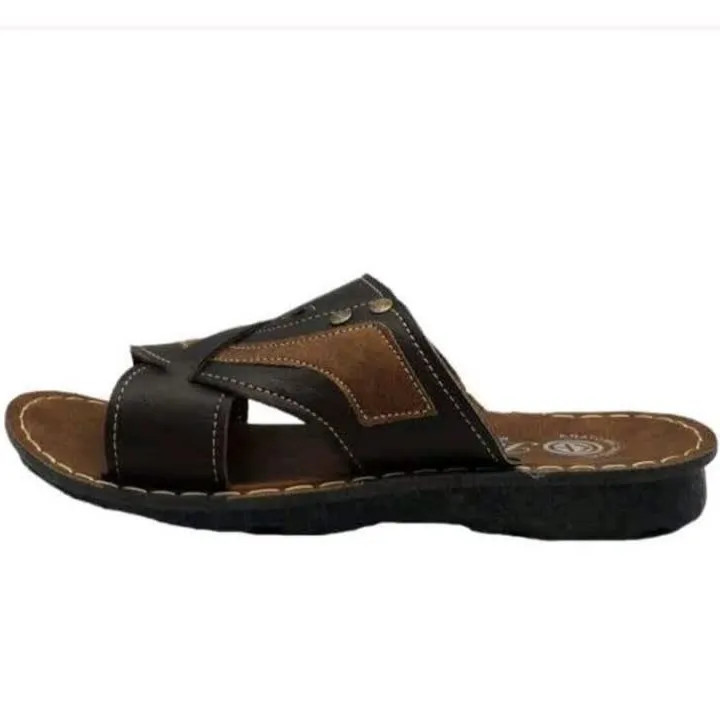صندل طبی مردانه چرم مدل تایلندی مشکی سایز 40 تا 45