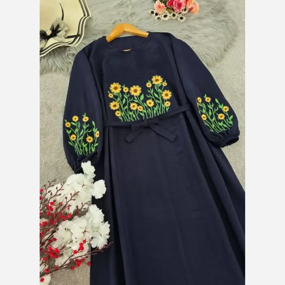 کفتان زنانه گلدوزی شده جنس بابوس فری سایز مدل اروشا