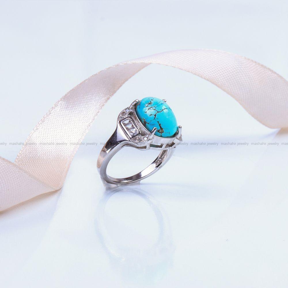 انگشتر فیروزه شجری زنانه کد 9428