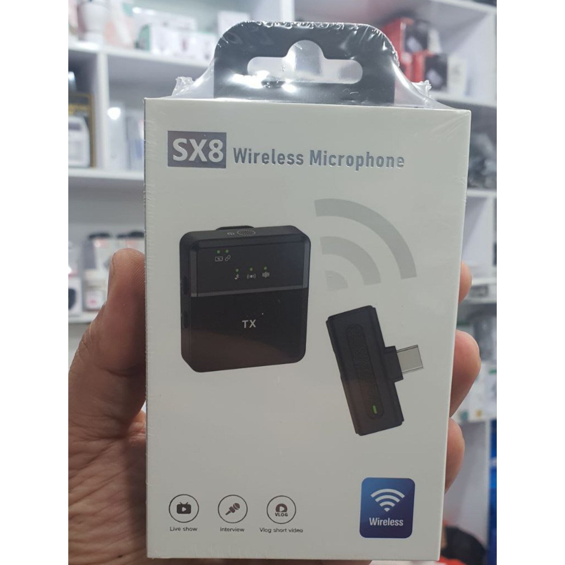 میکروفون یقه ای بی سیم مدل sx8