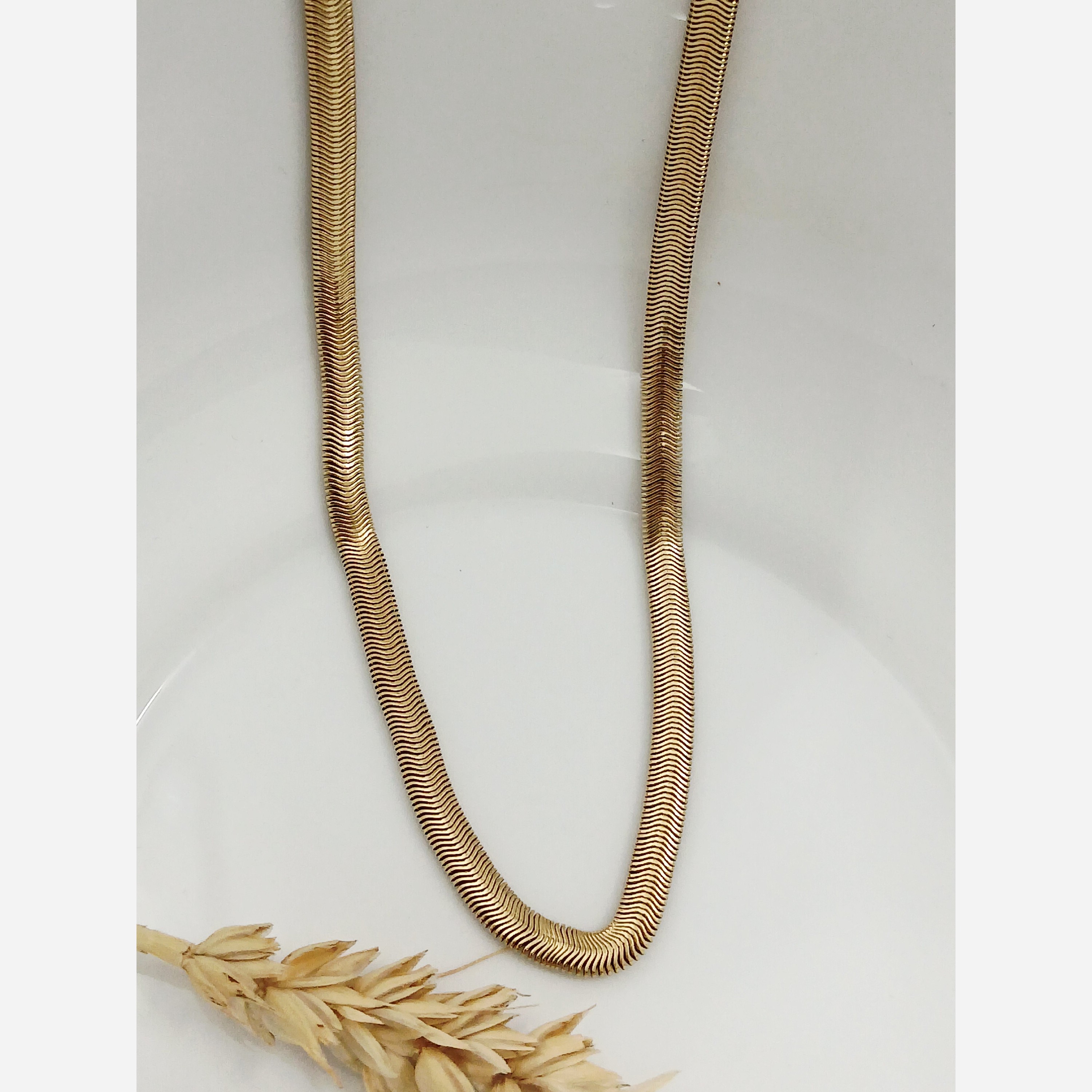 زنجیر ماری گوشتی طلایی استیل رنگ ثابت خاص