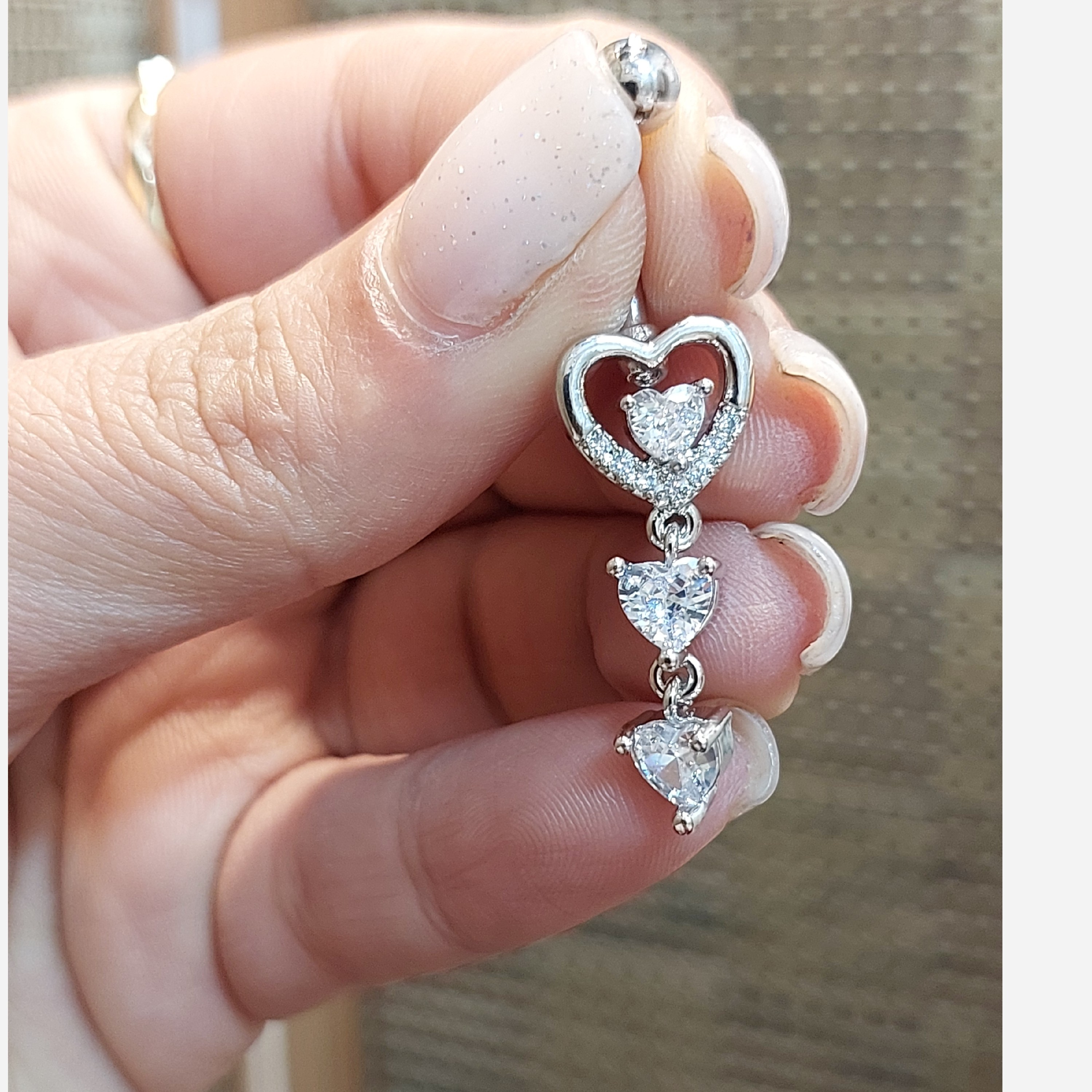 پیرسینگ ناف آویز دار جواهری