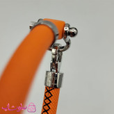 دستبند امگا رابر نارنجی مردانه سایز لارج کیفیت مستر با دوخت مشکی (طراحی جدید) کد 1350