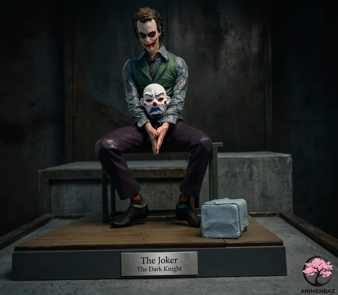اکشن فیگور جوکر The Dark Knight اورجینال نشسته همراه با لوازم