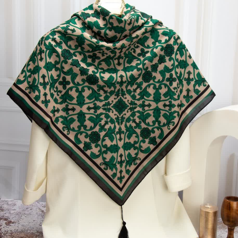 روسری مجلسی زنانه نخی طرحدار