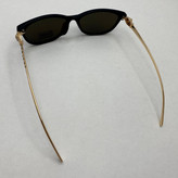 عینک آفتابی زنانه کارتیر Cartier دسته نگین کاری شده خاص و لاکچری فریم مشکی عدسی آبی