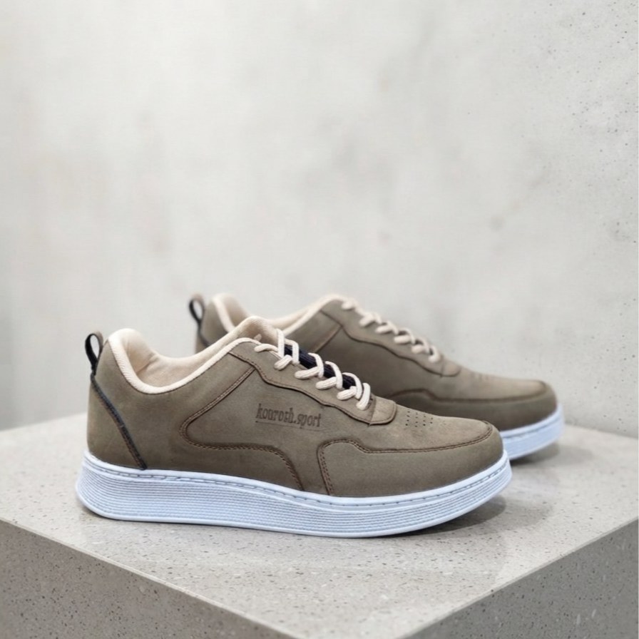 کفش اسپرت مردانه مدل کوروش رنگ صدری دور دوخت (پس کرایه)