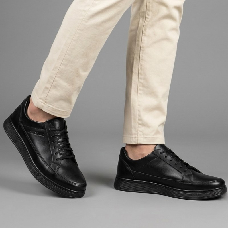 کفش اسپرت مردانه مدل دیاموند رنگ مشکی دوردوخت (پس کرایه)