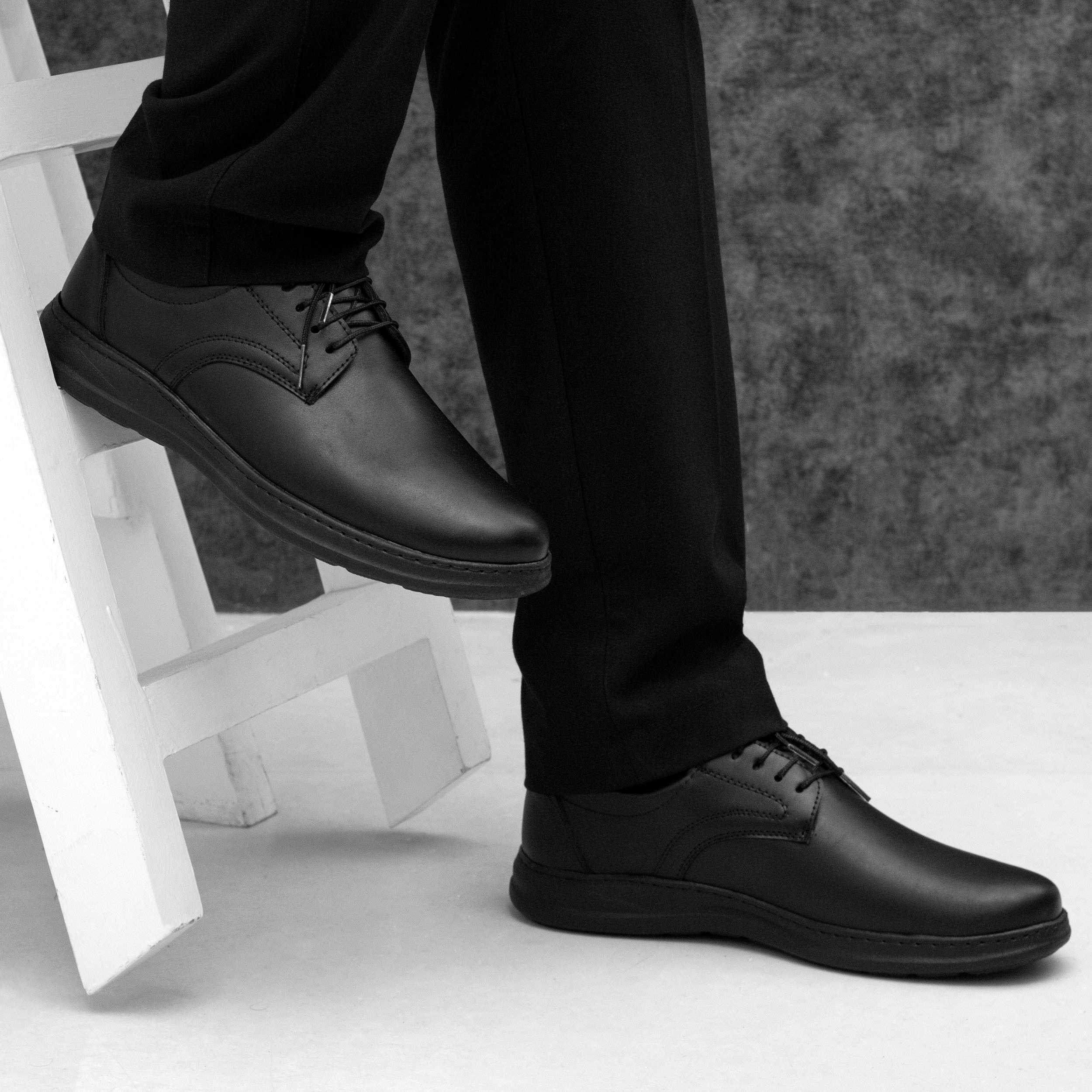 کفش مردانه رسمی بندی مدل اشتاین رنگ مشکی (پس کرایه)