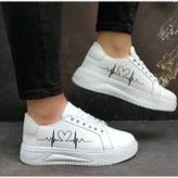 کفش اسپرت زنانه مدل ضربان قلب رنگ سفید پرفرووش