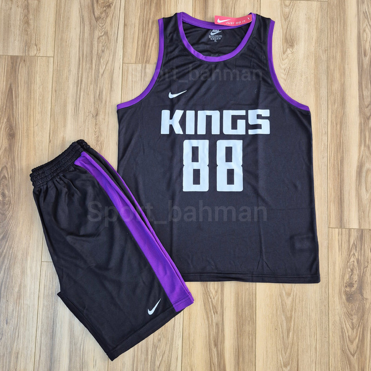 ست بسکتبالی ست بدنسازی kings شلوارک بلند