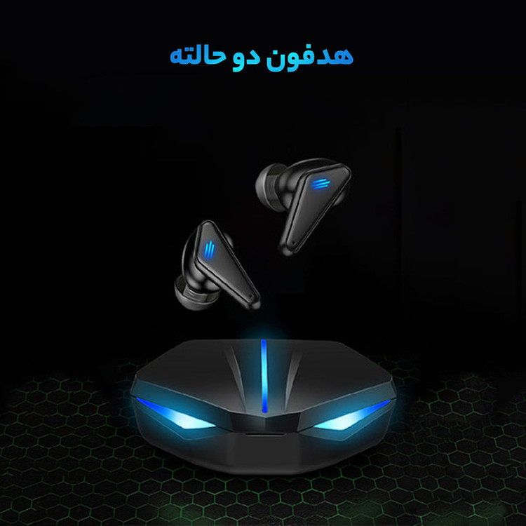 هدفون بلوتوثی مدل K55 بدون نویز کنسلینگ، درگاه شارژ USB Type-C، پشتیبانی از فرمان لمسی، دارای سه میکروفون، مقاومت در ...