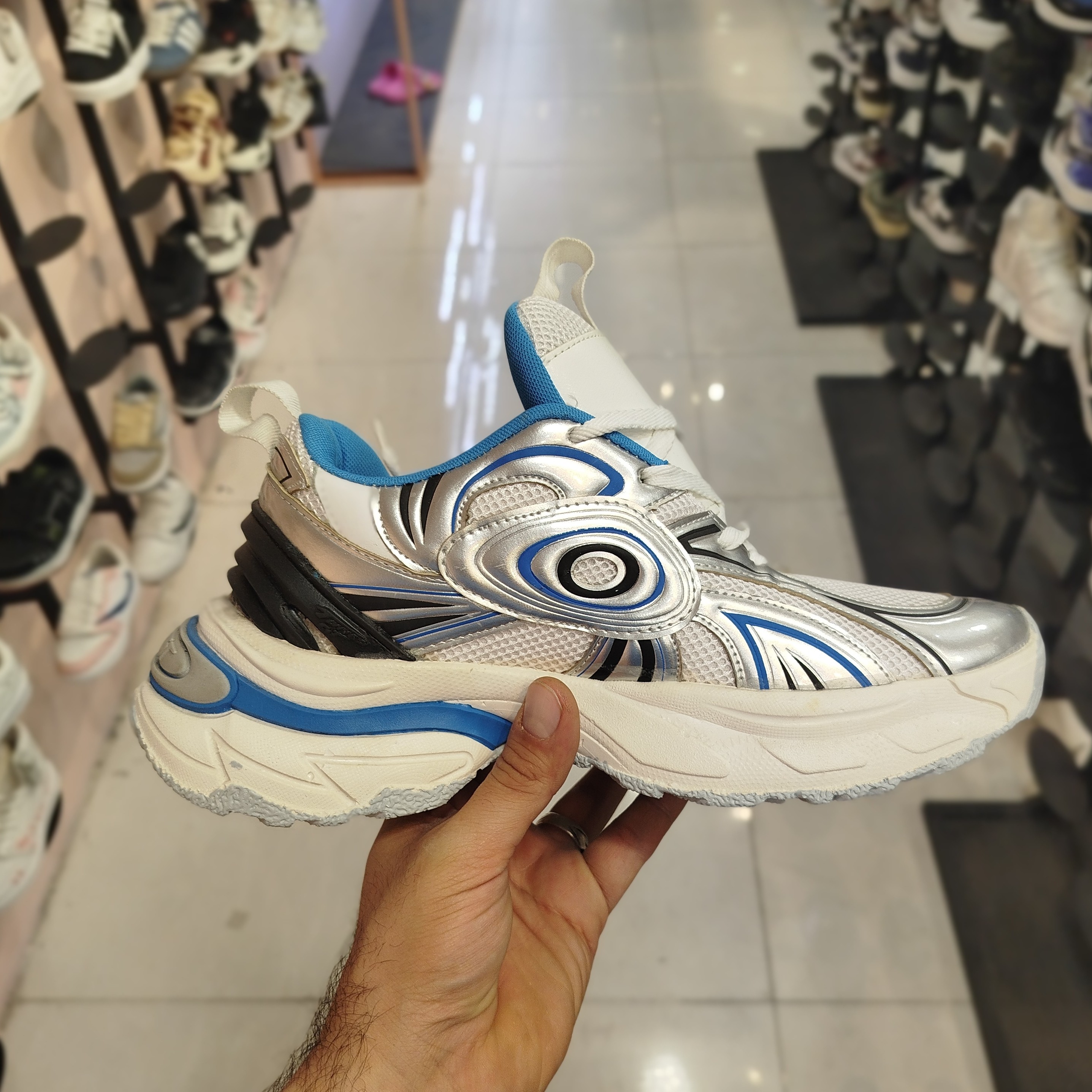 کفش کتونی تانک سفید آبی
