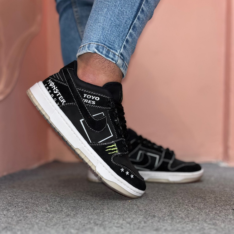 کتونی نایک اس بی مانستر مشکی کف سفید - monster(Nike sb)