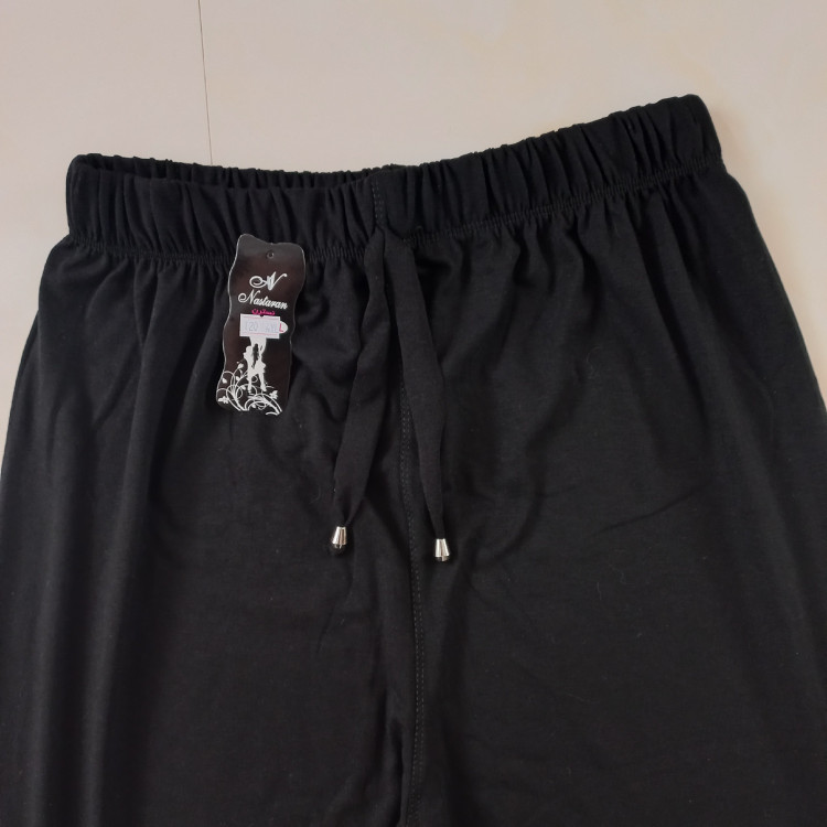 شلوار نخی مشکی مارک نسترن سایز 4XL و5XLمناسب 46 تا 52و52 تا 70