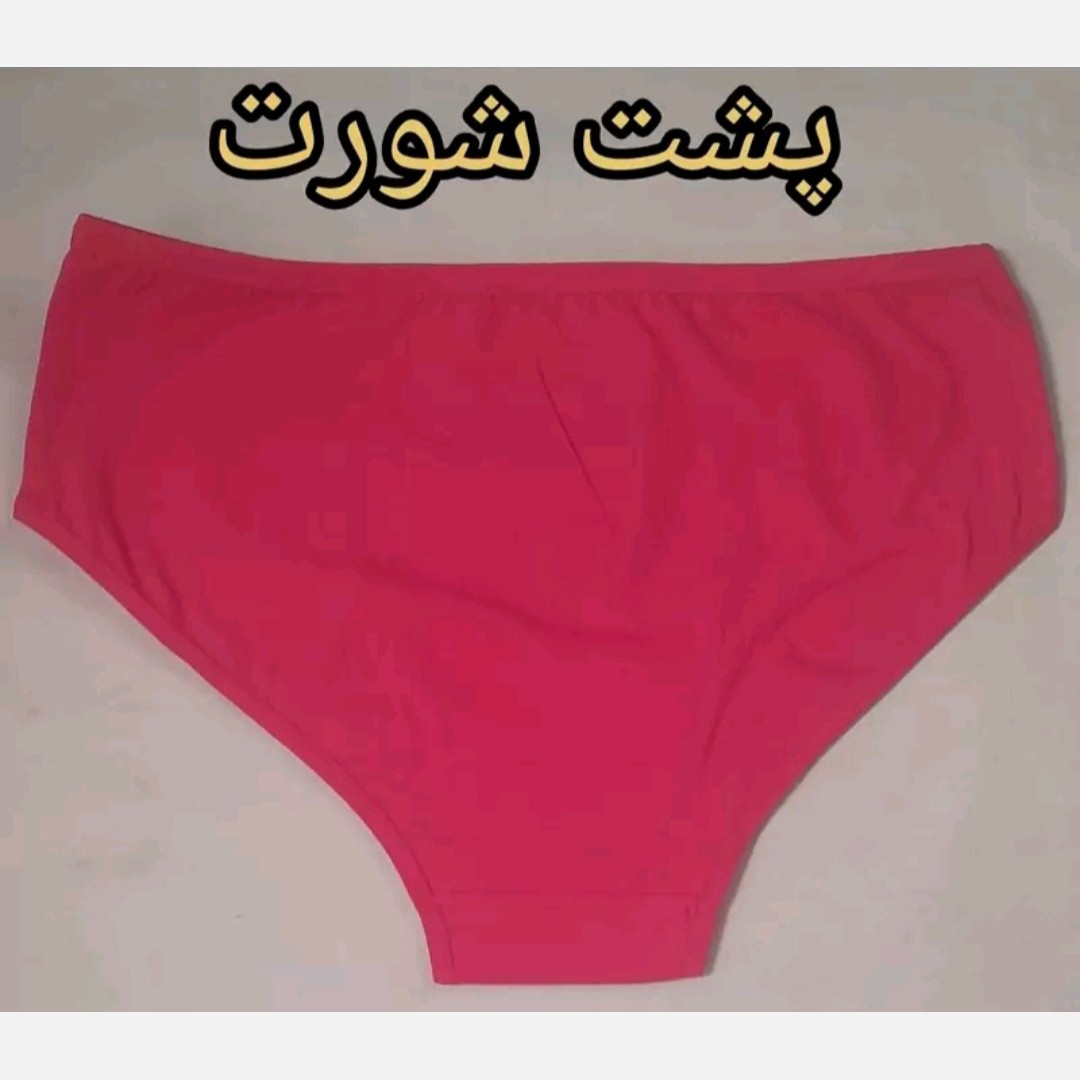 شورت زنانه سایز بزرگ 3XL ساده نخی