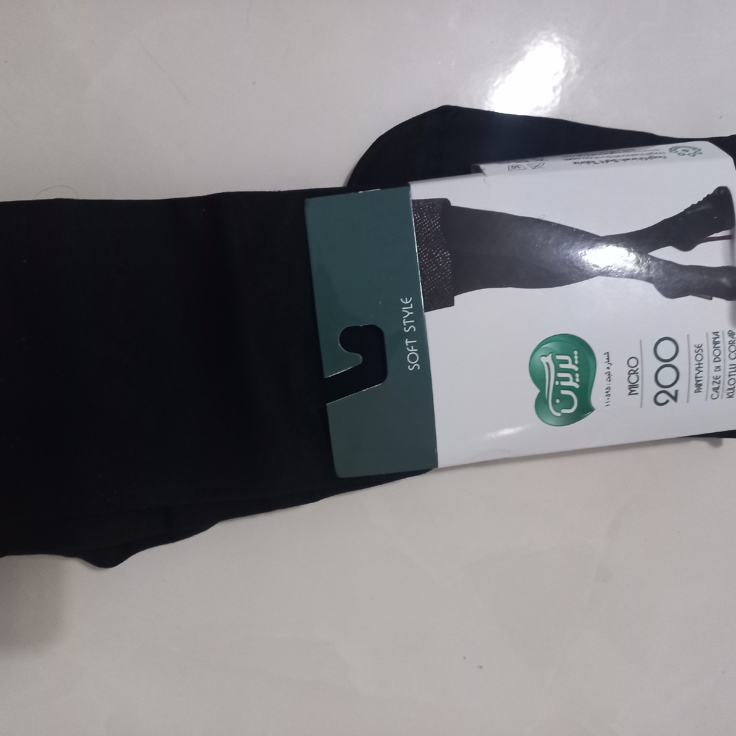 جوراب شلواری مشکی ضخیم تراکم 200 سایز متوسط مناسب 36 تا44