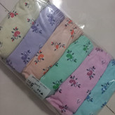شورت زنانه نخی5XXXXXL سایز بزرگ پک 6 تایی طرح دار