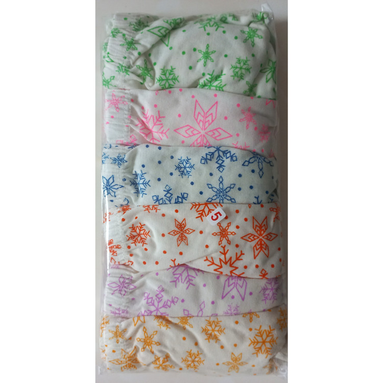 شورت زنانه نخی5XXXXXL سایز بزرگ پک 6 تایی طرح دار