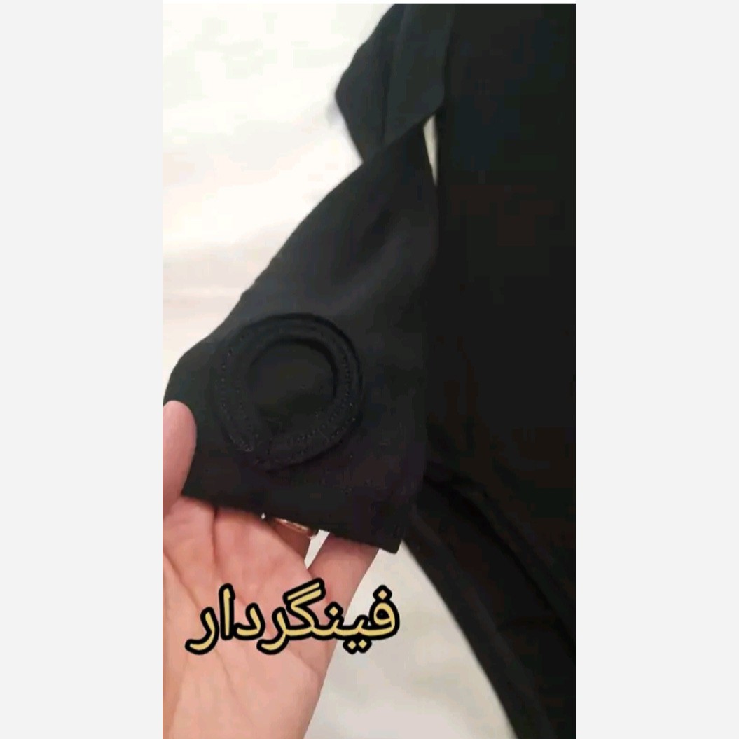 بادی زنانه مشکی یقه 5 سانت فینگرداراعلا فریسایز