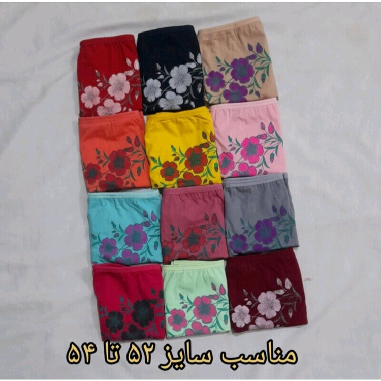 شورت زنانه جنس نخی اعلا سایز 4 ایکس لارج مناسب 52 تا 56 فری سایز کیفیت عالی پشت چاپی طرح دار