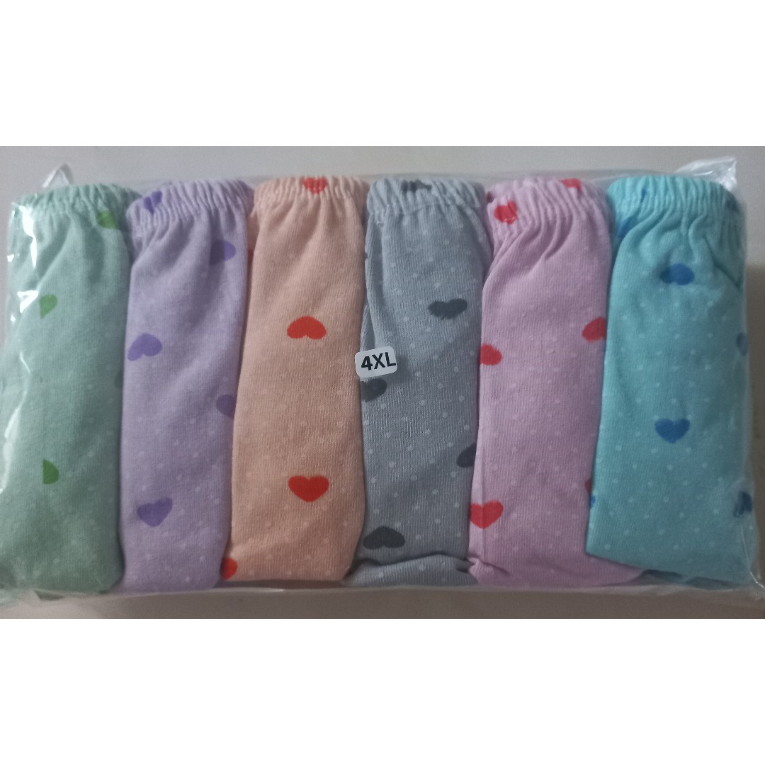 شورت زنانه نخی پک 6 عددی 5XXXXXL سایز 50 تا 60