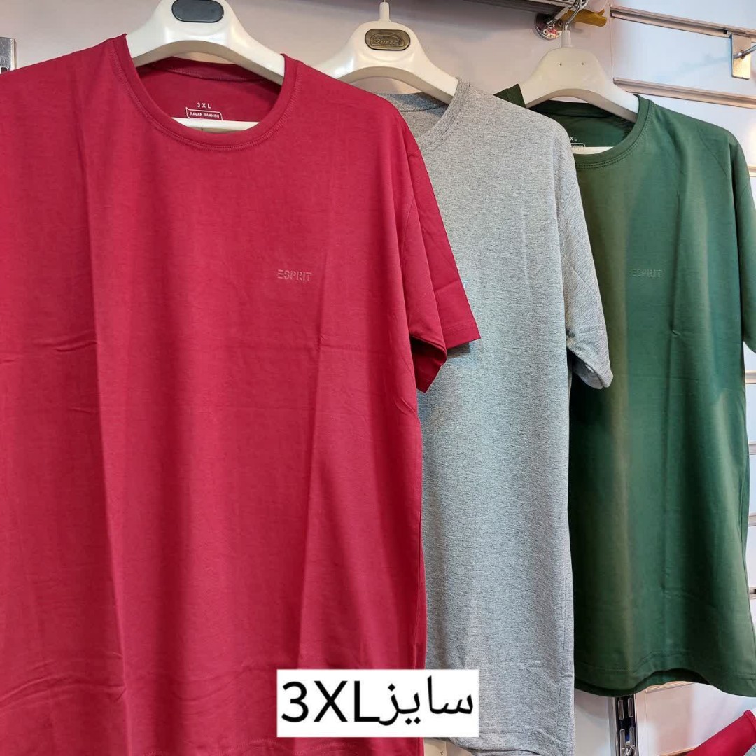 تیشرت مردانه نخ پنبه در 5 سایز متنوعL.XL.2XL.3XL.4XL