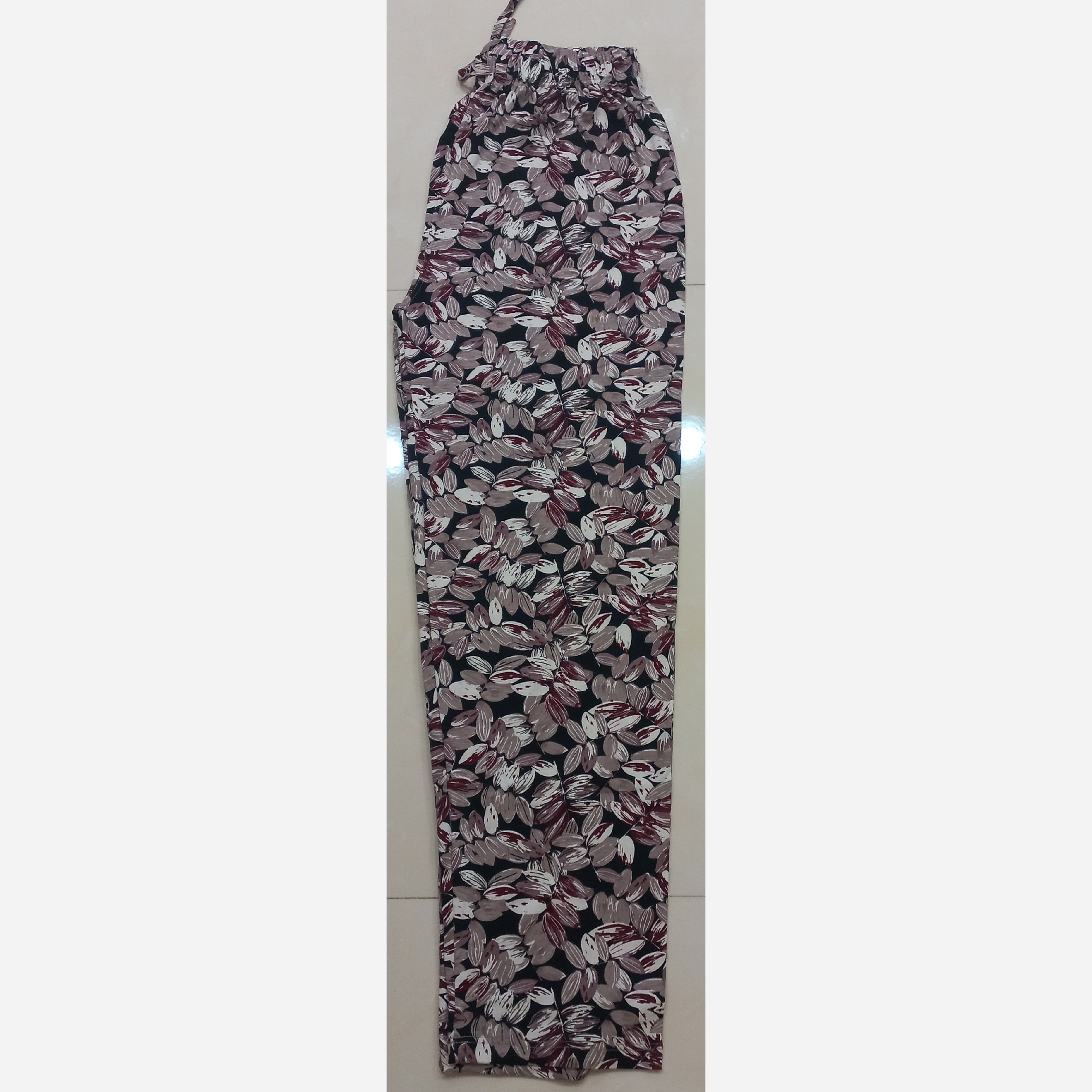 شلوار ویسکوزنخ راحتی طرح دار مناسب سایز 42 تا 48