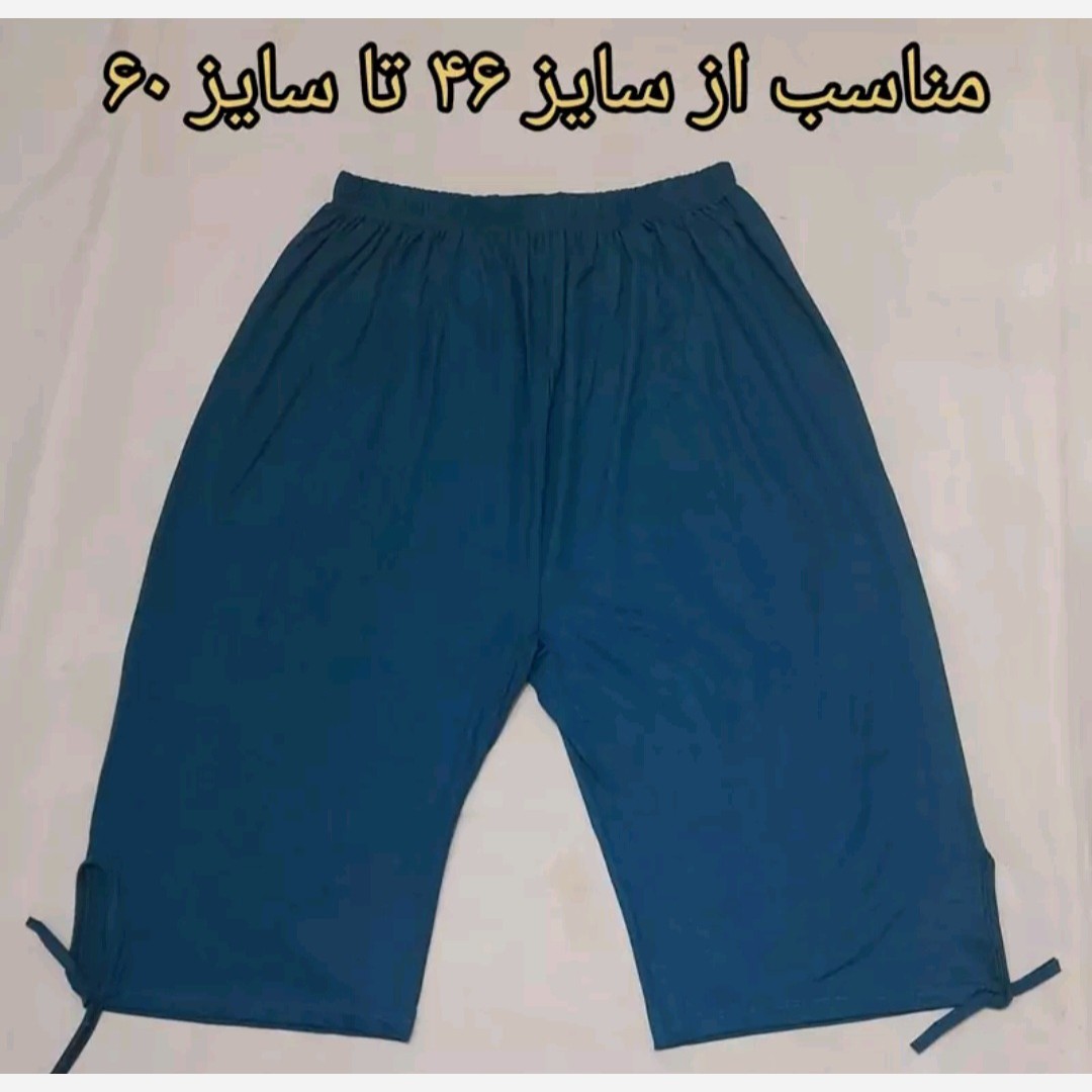 شلوارک زنانه (سایز بزرگ قواره )ویسکوز نخی سایز 44 تا 56 فری سایز