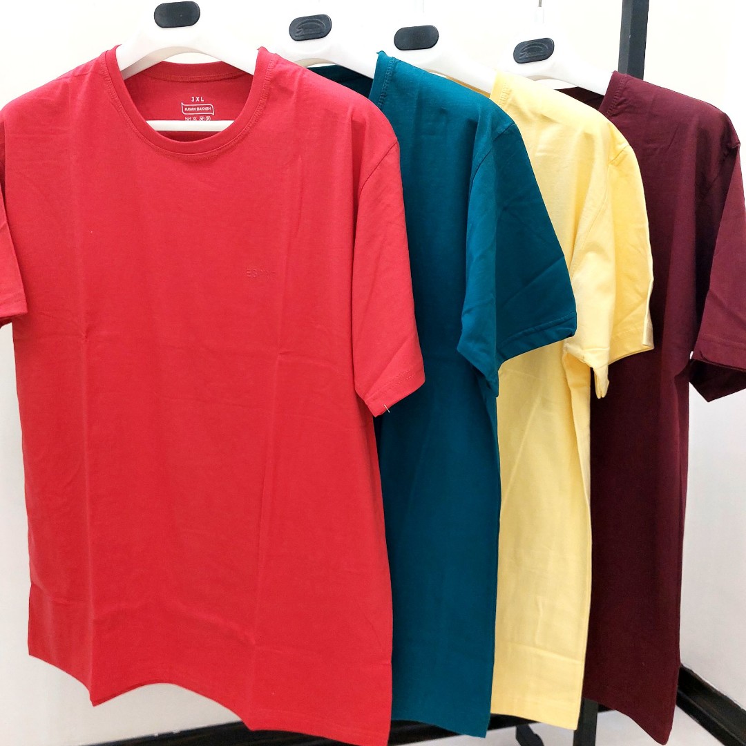 تیشرت مردانه روانبخش نخ پنبه اعلا در 4 سایز XL.2XL.3XL.4XL.L