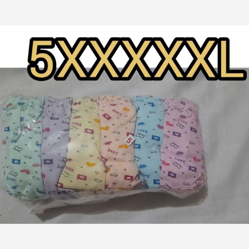 پک 3 عددیشورت زنانه سایز 5 ایکس لارج جنس نخی طرح قلب مناسب سایز 58 تا 70فری سایز