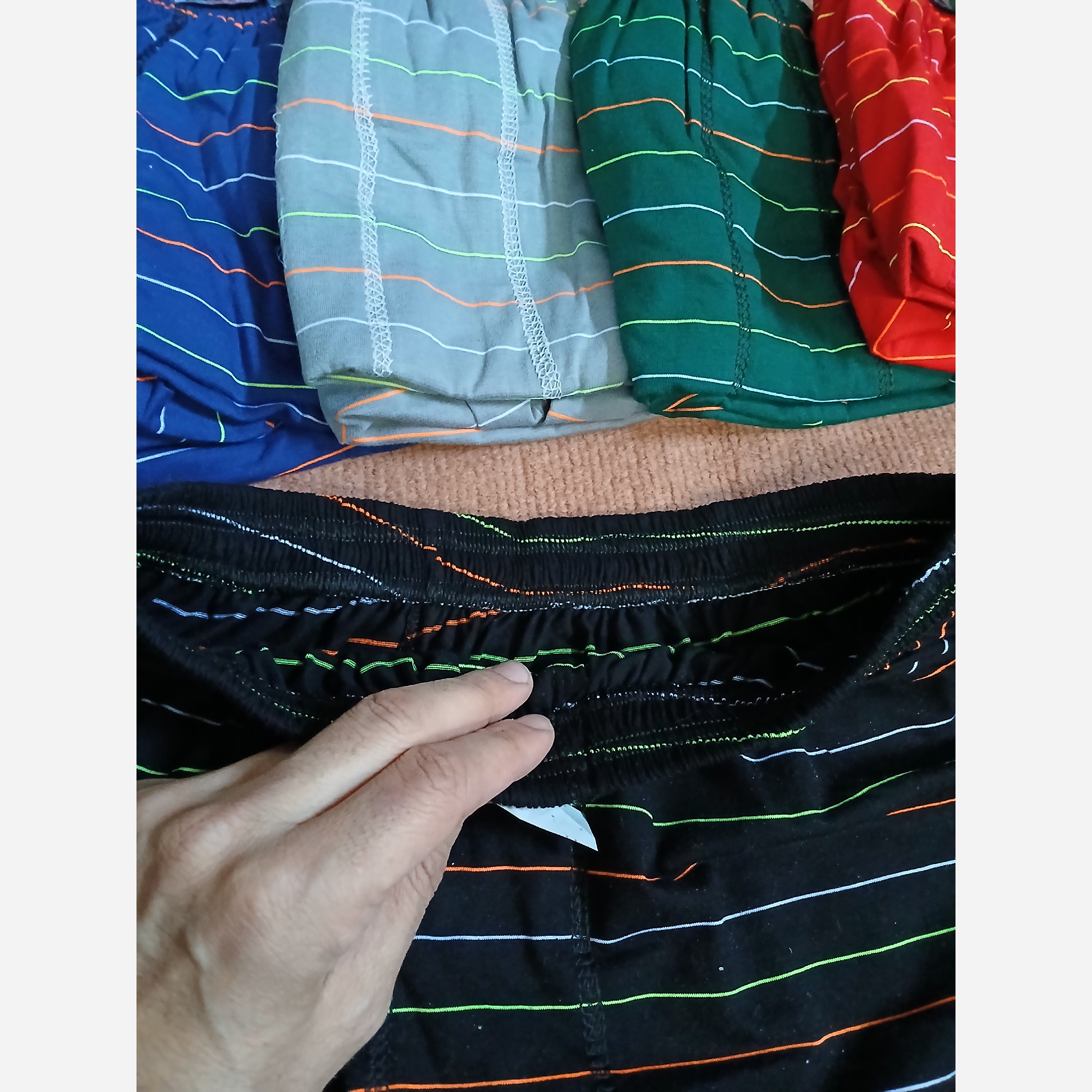 شورت پادار مردانه نخی رنگی L xl 2xl 3xl