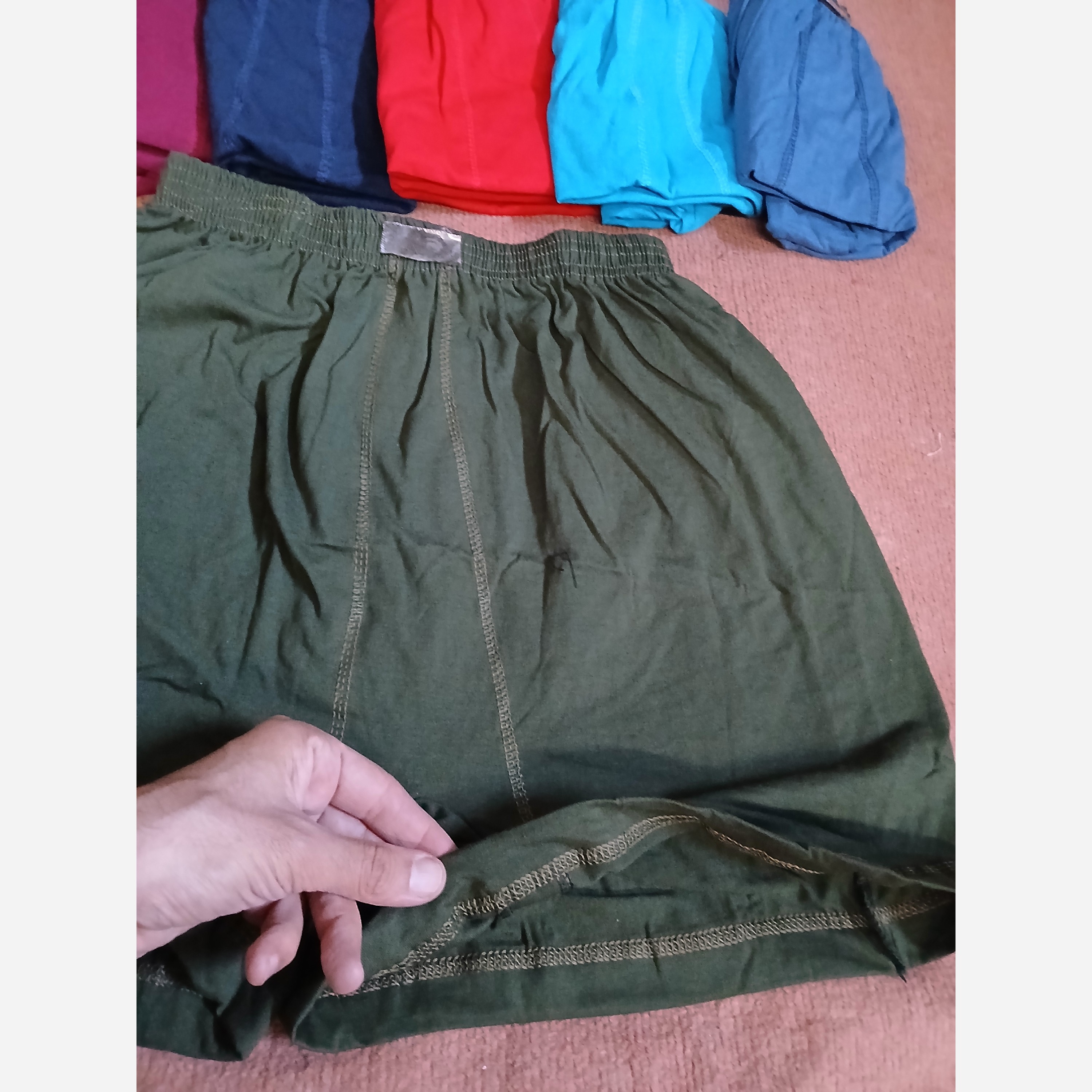 شورت پادار مردانه نخی رنگی L xl 2xl 3xl
