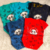 حراج بادی آستین کوتاه نوزادی پاندا