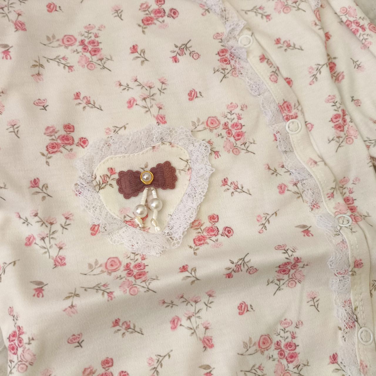 سرهمی مجلسی توردار نوزادی سرهمی دخترانه گل رز صورتی