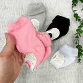 جوراب حوله ای نوزادی جوراب توکرکی لب برگرد صددرصد پنبه