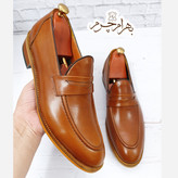 کفش مردانه کالج چرم طبیعی دست دوز کاپری کلاسیک عسلی