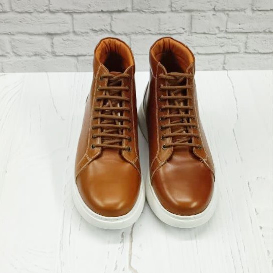نیم بوت مردانه ونس شیک چرم طبیعی دست دوز ادوین