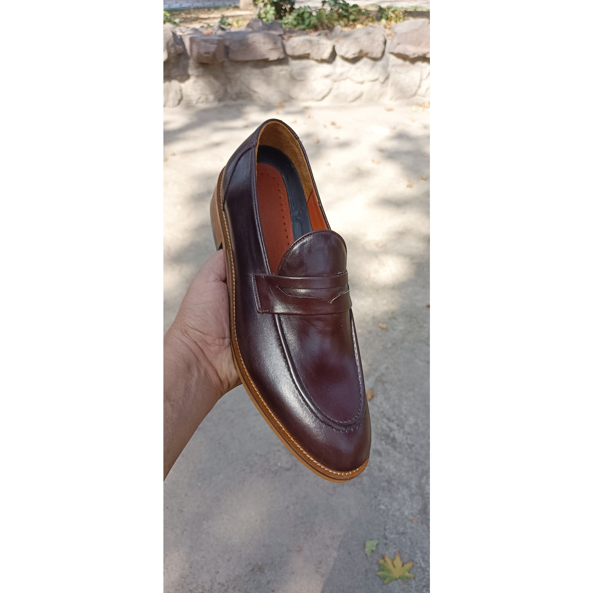 کفش مردانه کالج چرم طبیعی دست دوز کاپری قهوه ای
